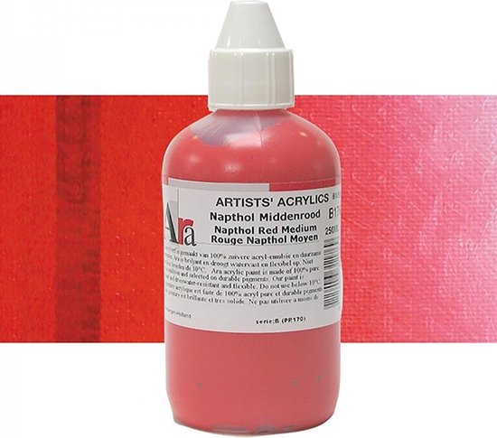 Peinture acrylique ARA 250 ML B176 Rouge Napthol Medium | bol