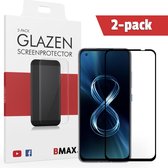 2-pack BMAX geschikt voor de Asus Zenfone 8 screenprotector van gehard glas - Beschermglas - Tempered Glass - Glasplaatje - Screenprotector - Full Cover