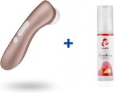 Satisfyer Pro 2 - Clitorisstimulator + EasyGlide Waterbasis Glijmiddel met Aardbeismaak - 30ml
