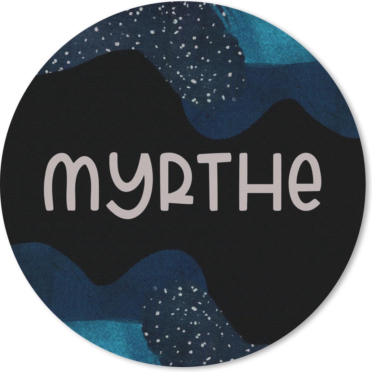 Muismat rond 40x40 cm - Mousepad Myrthe - Pastel - Meisje - Ronde muismatten