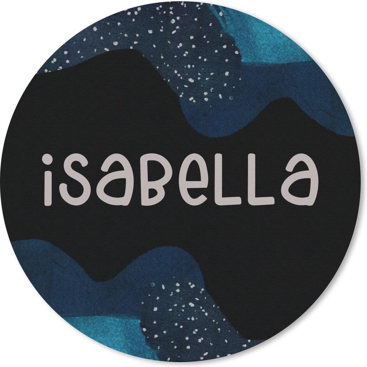 Muismat rond 50x50 cm - Mousepad Isabella - Pastel - Meisje - Ronde muismatten
