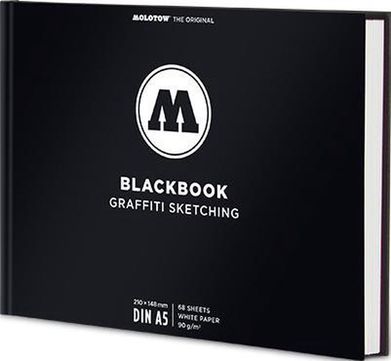 Molotow Blackbook Graffiti Sketching - Schetsboek Mixed Media A5 Landschap - Tekenboek Voor Alle Soorten Markers - Molotow