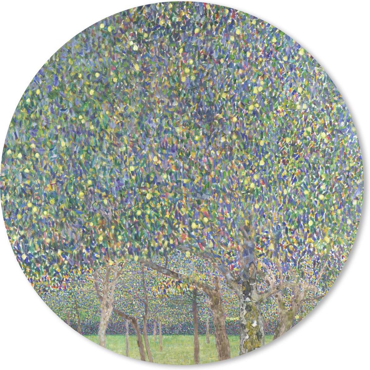 Muismat rond 50x50 cm - Mousepad Een perenboom - Gustav Klimt - Ronde muismatten