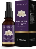 MINDSCOPIC® SLEEPWELL SPRAY™ - Melatonine - Slaap Spray & Deep Sleep - Slaappillen/Slaapmiddel Natuurlijk in Sprayvorm voor Nachtrust - Slaapmedicatie 100% Vegan
