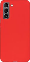 Étui rigide en Siliconen BMAX pour Samsung Galaxy S21 - Couverture rigide - Étui de protection - Étui de téléphone - Étui rigide - Protection de téléphone - Rouge