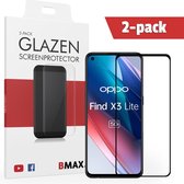 2-pack BMAX geschikt voor OPPO Find X3 Lite screenprotector van gehard glas - Beschermglas - Tempered Glass - Glasplaatje - Screenprotector - Full Cover