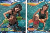 Bestway watervleugels 20cm x 20cm - 2 kleuren - Groen en Orange - 2x sets zwembandjes - drijfbandjes - voor de leeftijd 3 - 6 jaar oud