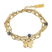 Juleeze Armband Dames 15 cm Goudkleurig Metaal Rond Armbandjes Sieraden Dames