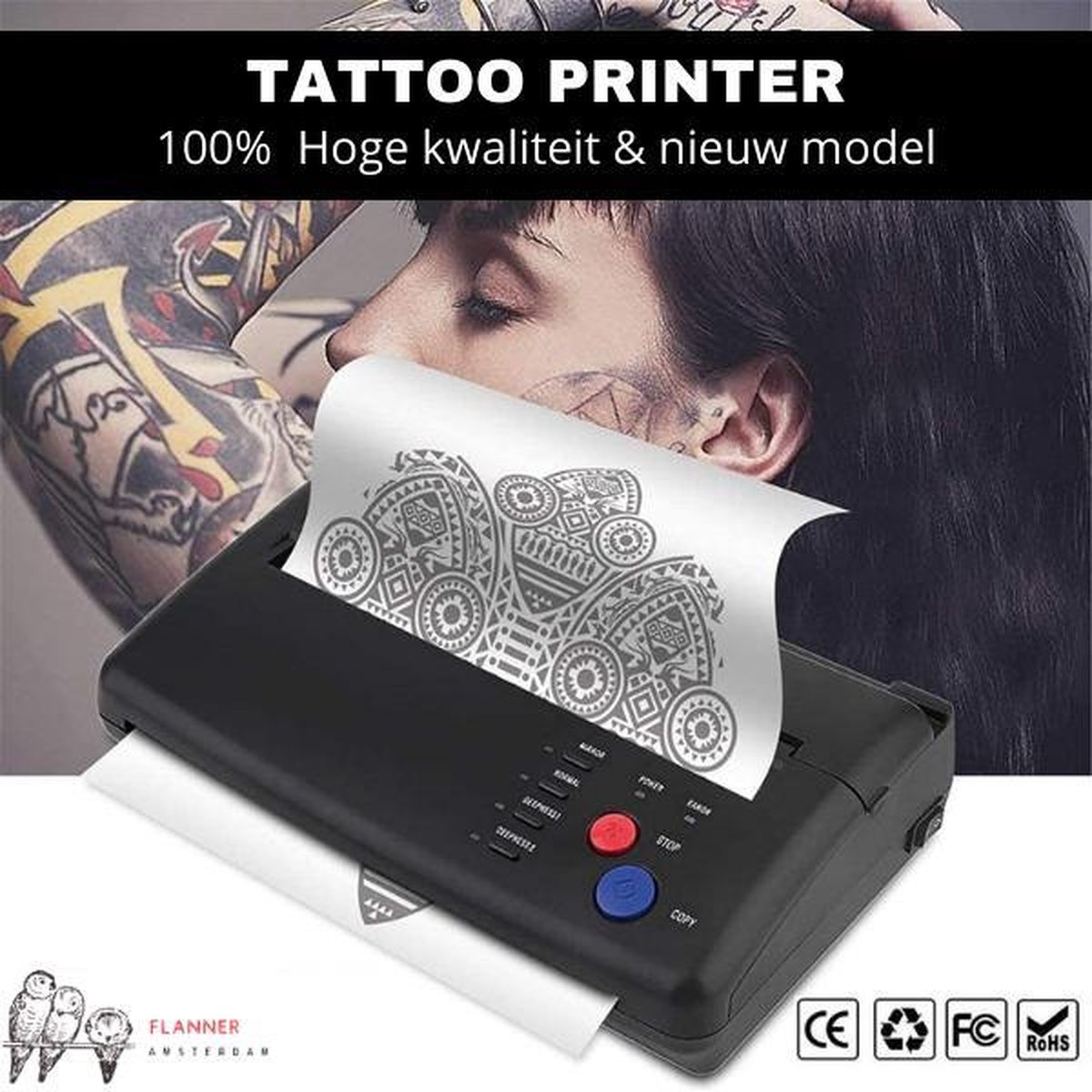 Tattoo Stencil Printer – Tattoo Printer – Thermische Printer - Inclusief  Transfer... | bol
