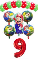 Super Mario - Luigi - ballon set - thema - ballonnen - 9 jaar
