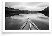 Walljar - Canoe Twin Lake - Zwart wit poster