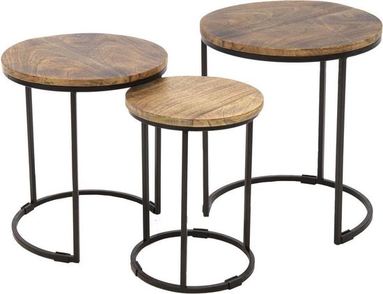Table à plantes Everyday Trio Set Sidetable Straight 29–38–47 cm Tables basses rondes