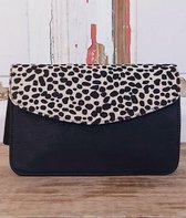 Zwart leren heuptas met dierenprint nr11