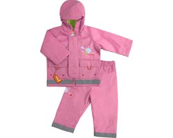 Kushies - Regenpak - Baby - Regenbroek & Regenjas - Meisjes - Roze - Maat 92/98
