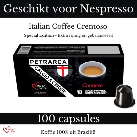 neef ontwerper Oswald Italian Coffee Crema Special Edition - 100x Nespresso cups - compatibele  koffiecapsules | bol.com