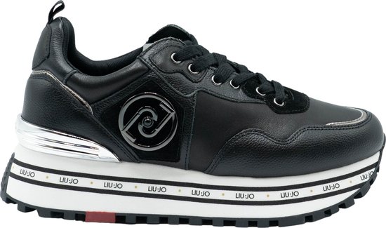 Liu Jo Maxi Wonder 1 Dames Sneaker - Black - Maat 40 | bol.com
