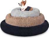 Hond Bed Super Zachte Kennel Ronde Pluizige Kat Huis Warm Comfortabel Slapen Kussen Mat Sofa Wasbare Puppy Pluche Darkgray S