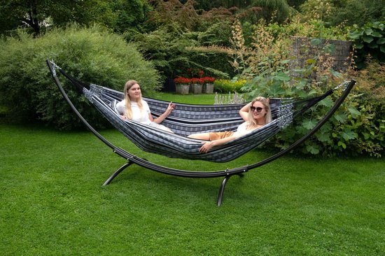 Hamac Double ' Comfort' Noir White - Zwart