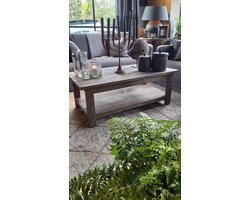 AURA PEEPERKORN | SALONTAFEL | RACKTABLE MET ONDERSCHAP | 150 X 60 CM