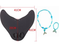 Monovin kinderen zonder Zeemeerminnen staart jurk schoenmaat 26-35 +  ketting en armband | bol.com