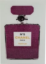 Ter Halle - Glasschilderij Chanel N°5  parfum - Schilderij op glas - 60x80cm