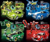 4 sets Mijn Eerste Transformers 239 + 244 + 244 + 247 delig - Race Autos & Robot - Bouwblokken 4 verschillende sets - Voordeelverpakking VOERTUIGEN - Bouwstenen compatibel met grote merken