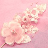 Rozentak c.q. corsage, haar- of antennedecoratie roze - kunstbloem - corsage - rozentak