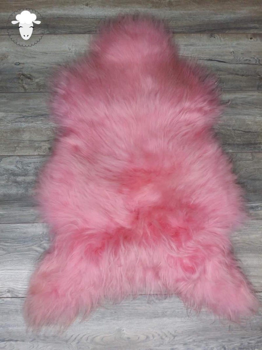 Schapenvacht SHOP Schapenvacht Roze XL (115cm) 100% Echte Wol Ijslands