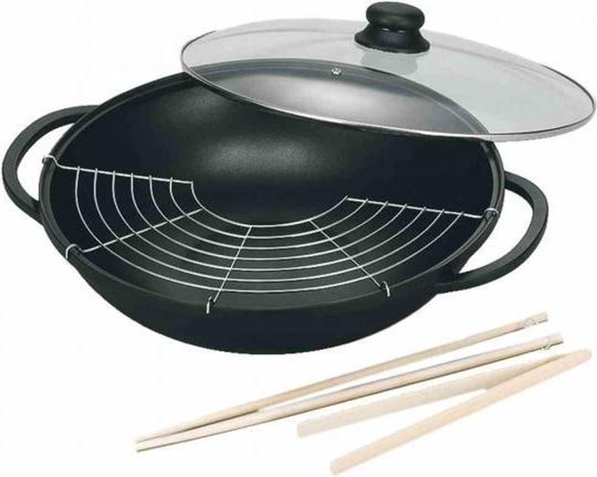 Wokpan ø36cm met deksel