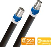 Hirschmann - KOKA-799 Coax aansluitkabel IEC 4G proof - Kos 5 (Recht) - Kok 5 (Recht) - 10m - Zwart - Ziggo & Telenet geschikt