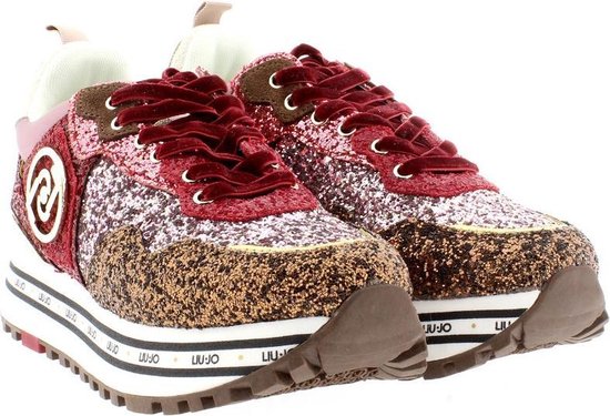 Liu Jo Maxi Wonder 1 sneaker rood / combi, ,36 / 3 | bol.com
