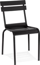 Alterego Zwarte metalen design stoel 'ROMEO' stapelbaar
