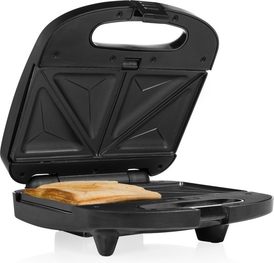 Tristar Tosti-ijzer SA-3070 - 3-in-1 met tosti-, grill- en wafelplaten - Anti-aanbaklaag - 800W - Zwart/RVS