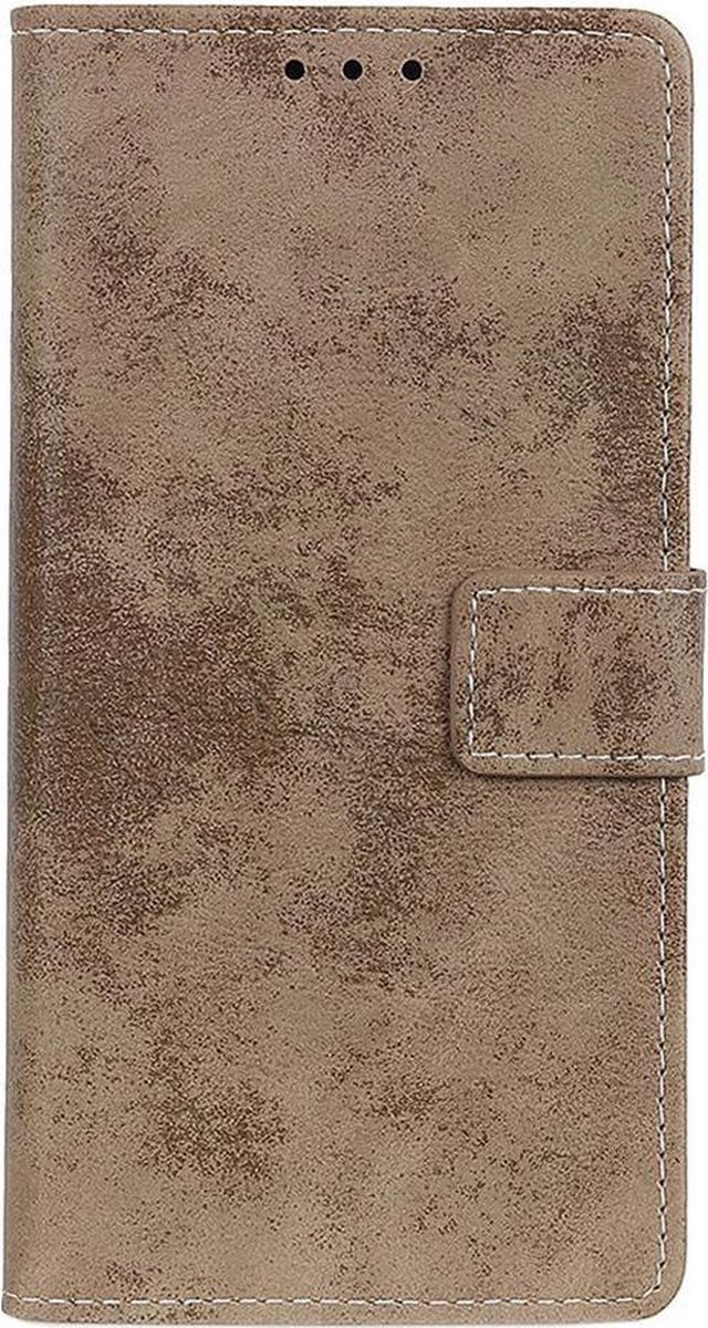 Shop4 - Alcatel 1S (2021) Hoesje - Wallet Case Vintage Licht Bruin