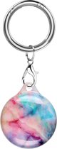 By Qubix - AirTag case marble series - sleutelhanger met ring - multicolor