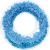 ✿Brenlux ® Opblaasbaar waterspeelgoed - Zwemband - Opblaasbare ring met pluimen - Trendy zwembadspeelgoed - Ronde opblaasbare ring met echte pluimen in - Grote opblaasbare ring van