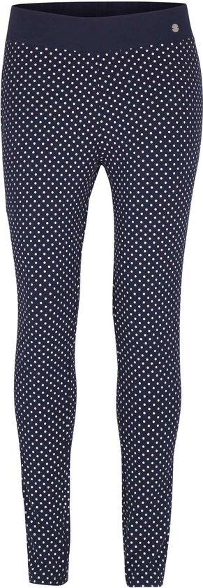 TOM TAILOR Dames Loungewear legging Mix & Match - blauw met wit - Maat 3XL (46)