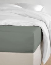 Luxury Bedding - hoeslaken- jersey- stretch- eenpersoons- 90x200+30cm- geschikt voor boxspring- grijs