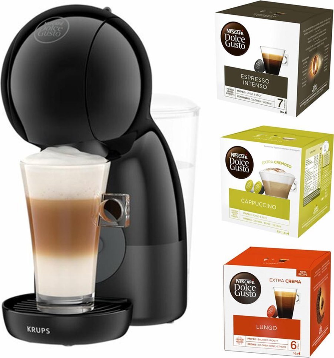 Krups Nescafe Dolce Gusto Piccolo XS + Try Out Multi Pack Voor 40 Kopjes |  bol