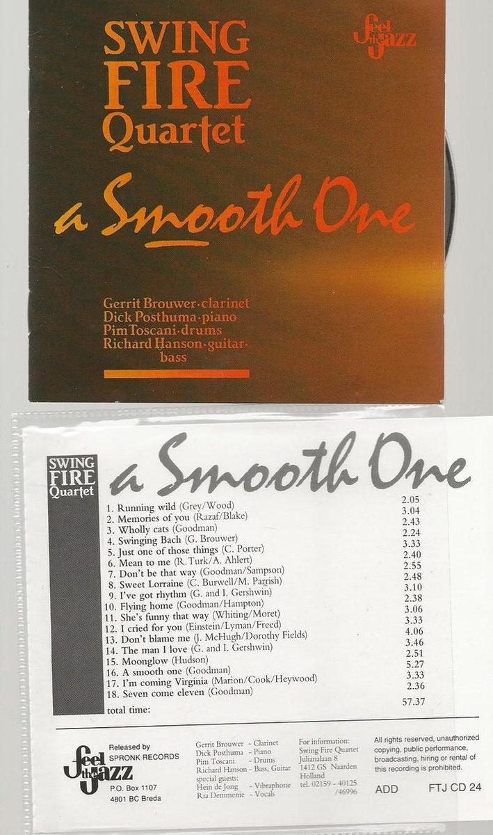SWING FIRE QUARTET - A SMOOTH ONE