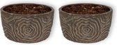 Set van 2 WLPlants Luxe Bloempoten Rose Bowl Ø12 - Naturel - Hoogte 10 cm - Keramische sierpotten met hoogwaardige afwerking - Geschikt als plantenpot - Binnen en buiten te gebruiken