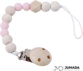 Jumada's Fopspeen - Speenkoord - Kraamcadeau - Baby - Speen - Kralen - Speenketting - Hout - Lichtroze