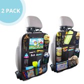 Luxe autostoel organizer voor kinderen  - Met tablet houder - Zwart - Set van 2 - Parabool auto organizer