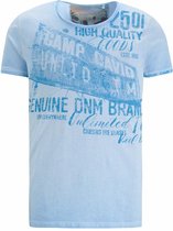 Camp David ® T-shirt met used look en print artworks