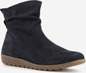 Hush Puppies gevoerde suede dames enkellaarsjes - Blauw - Maat 41