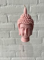 Boeddha hoofd kaars Roze - Grijs