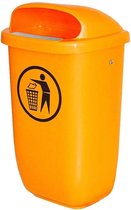 PRULLENBAK 50 liter -BRB afvalbak voor buitenshuis, 50 liter, volgens DIN 30713, Kleur: Oranje - (WK 02122)