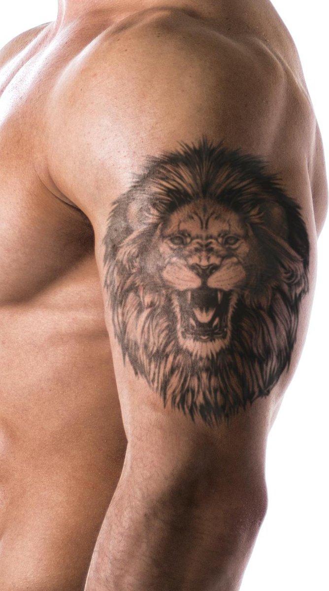 Realisme Tattoos- Henna Plak Tattoos / Tijdelijke Tattoo / Nep Tatoeage / Fake Temporary Tattoo - Leeuw - 1x