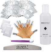 GUAPÀ® Gellak Nagel Verwijderaar Set voor alle Gel Nagels | Gel Nagellak Remover | Soak Off Folie | Gel Verwijderaar Wraps