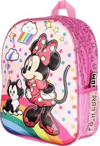 Minnie Rainbow 3D Kids Kleine Rugtas Roze - Officiële Merchandise